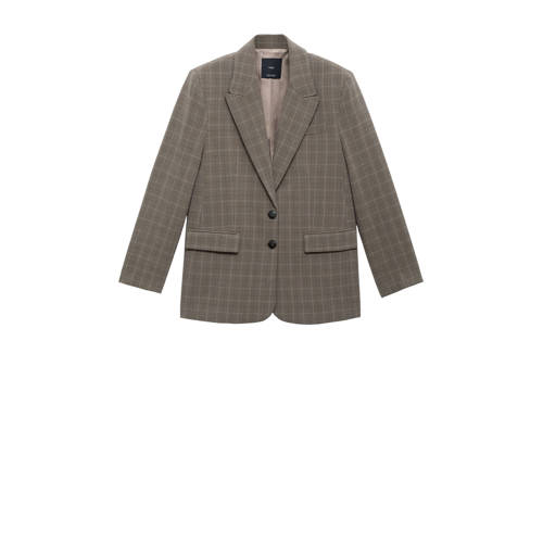 Mango oversized blazer bruin afbeelding