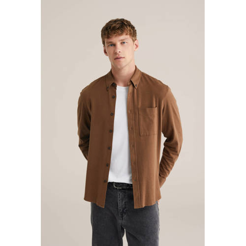 WE Fashion regular casual overhemd bruin afbeelding