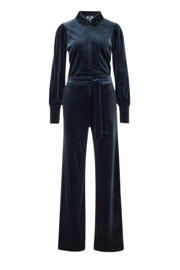 thumbnail: WE Fashion jumpsuit fluweel donkerblauw