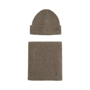 muts + sjaal grijs