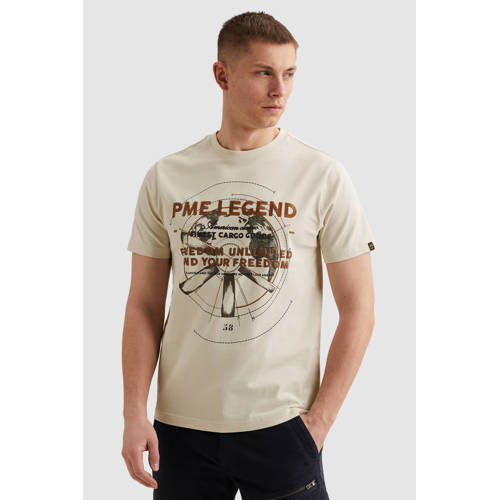 PME Legend regular T-shirt ecru afbeelding