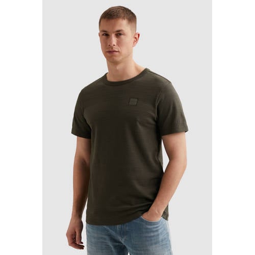 PME Legend regular T-shirt gebreid donkergroen afbeelding