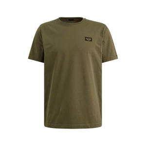regular T-shirt donkergroen
