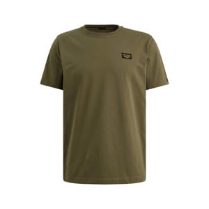 regular T-shirt donkergroen