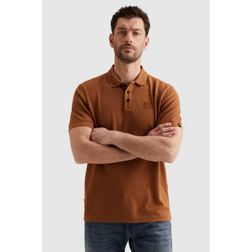 PME Legend regular polo gebreid donker oranje afbeelding