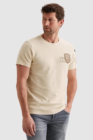regular T-shirt gebreid ecru