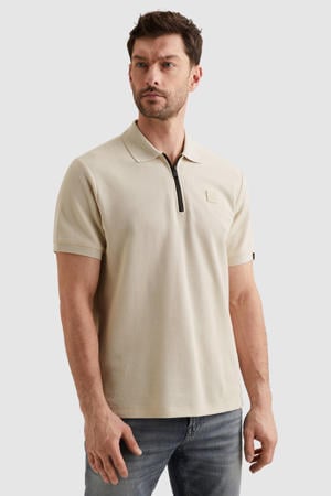 regular polo ecru gebreid