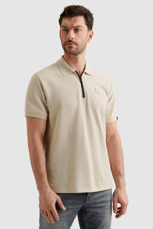 regular polo ecru gebreid