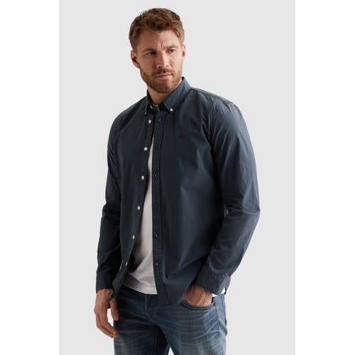 PME Legend regular casual overhemd donkerblauw afbeelding