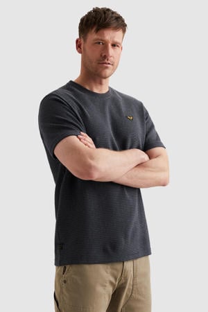 regular T-shirt fijn gebreid zwart