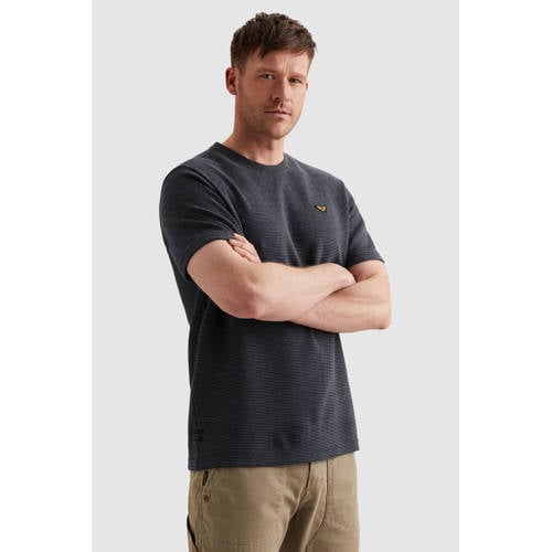PME Legend regular T-shirt fijn gebreid zwart afbeelding
