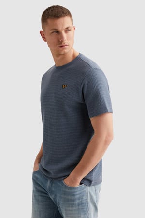 regular T-shirt fijn gebreid blauw