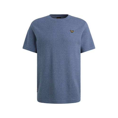 PME Legend regular T-shirt fijn gebreid blauw afbeelding