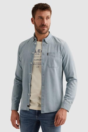 regular casual overhemd lichtblauw