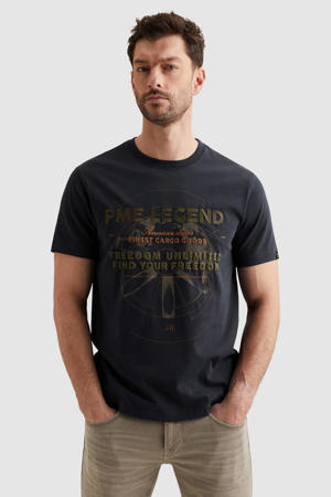 regular T-shirt donkerblauw