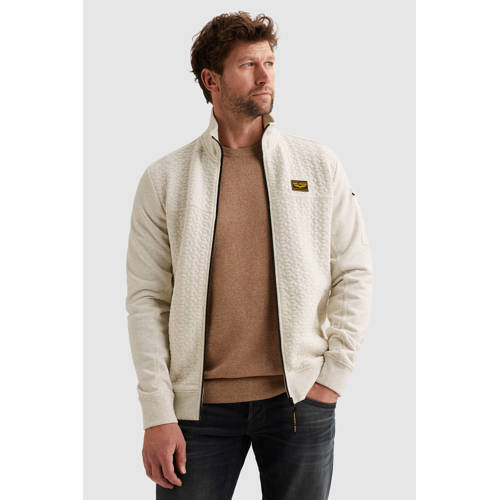 PME Legend sweatvest met textuur wit afbeelding