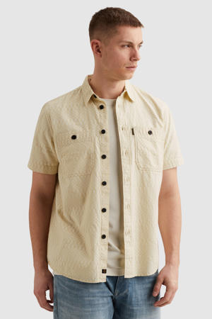 overshirt beige met textuur