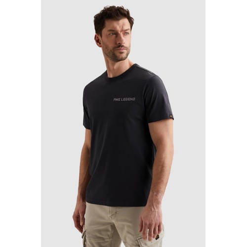 PME Legend regular T-shirt met backprint donkerblauw afbeelding