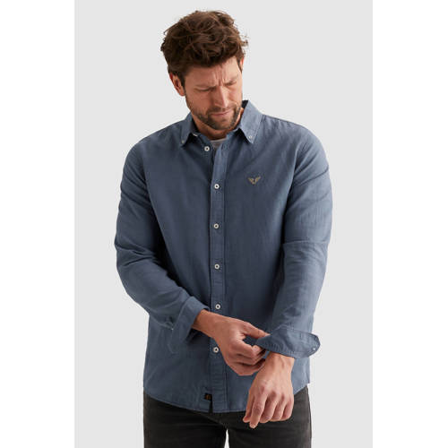 PME Legend regular casual overhemd blauw afbeelding