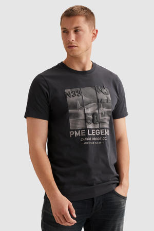 regular T-shirt donkerblauw
