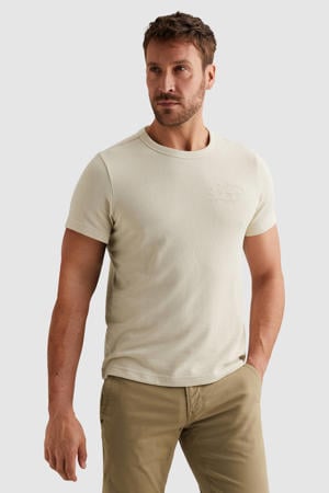 regular T-shirt ecru gebreid