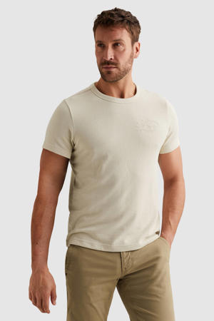 regular T-shirt ecru gebreid