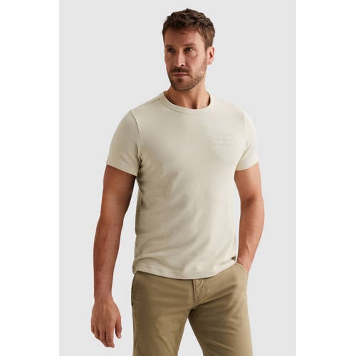 PME Legend regular T-shirt ecru gebreid afbeelding