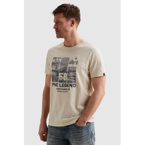 PME Legend regular T-shirt ecru afbeelding
