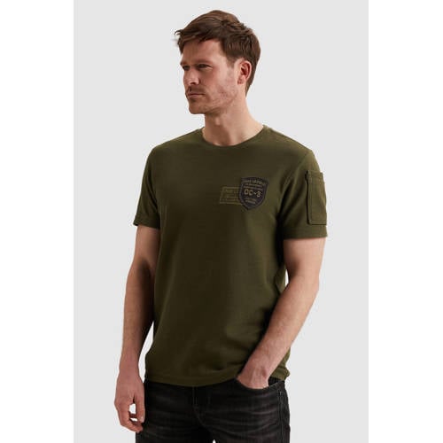 PME Legend regular T-shirt gebreid donkergroen afbeelding