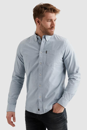regular casual overhemd lichtblauw