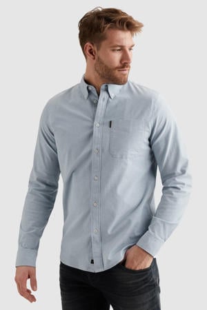 regular casual overhemd lichtblauw