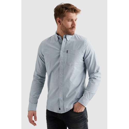 PME Legend regular casual overhemd lichtblauw afbeelding