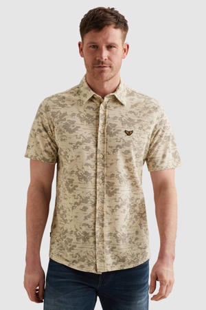 regular casual overhemd fijn gebreid ecru