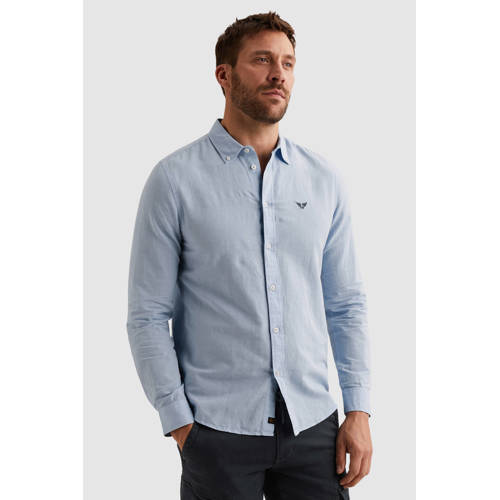 PME Legend regular casual overhemd lichtblauw afbeelding