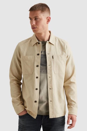 overshirt met textuur ecru