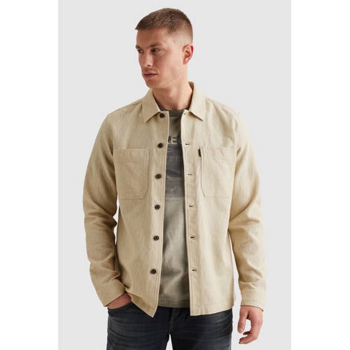PME Legend overshirt met textuur ecru afbeelding