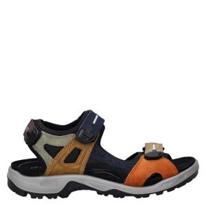 Off-Road suede sandalen chunky zwart/oranje/grijs