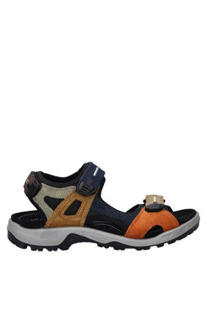 Off-Road suede sandalen chunky zwart/oranje/grijs