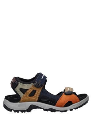 Off-Road suede sandalen chunky zwart/oranje/grijs