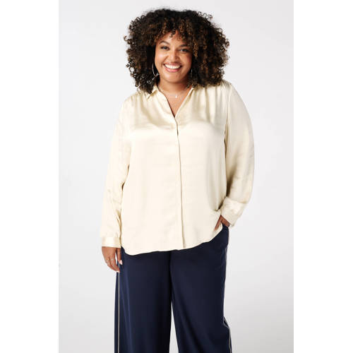 MS Mode satijnen blouse ecru afbeelding