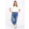 Paprika high waist barrel jeans medium blue denim