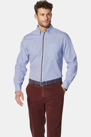 regular fit gestreept overhemd Plus Size - blauw