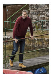 thumbnail: Babista katoenen regular fit coltrui Plus Size - donkerrood