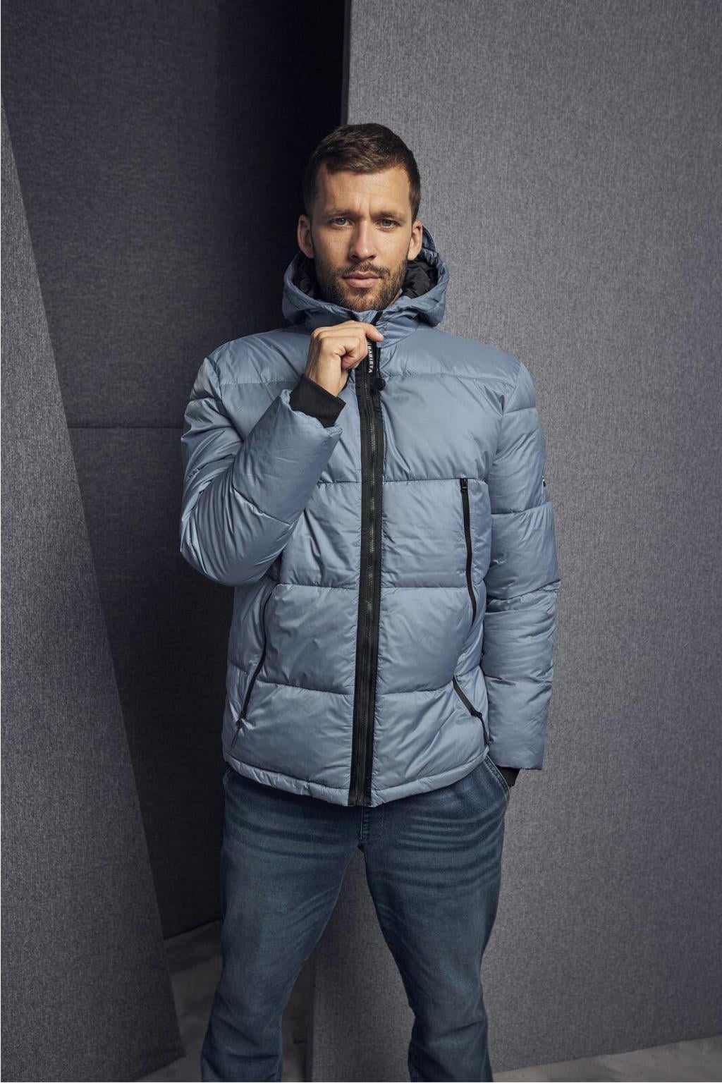 Babista quilted winterjas Plus Size - lichtblauw