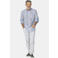 Babista regular fit gestreept overhemd Plus Size - lichtblauw