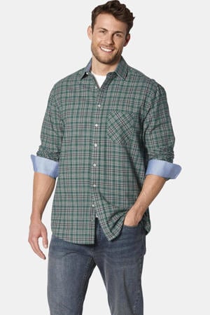 regular fit geruite overhemd Plus Size - groen