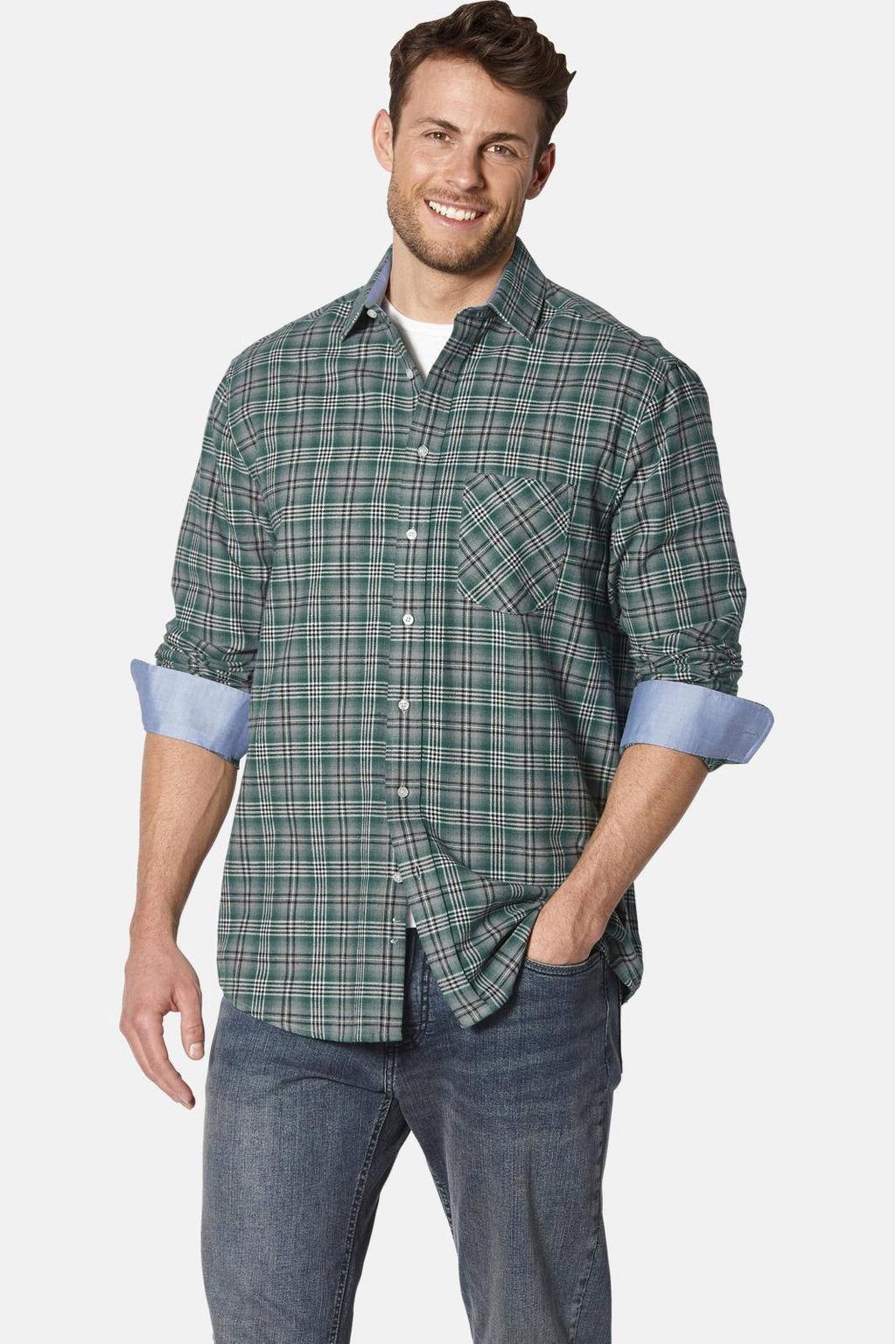 Babista regular fit geruite overhemd Plus Size - groen