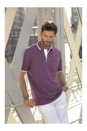 thumbnail: Babista regular fit polo met contrast bies Plus Size - lila