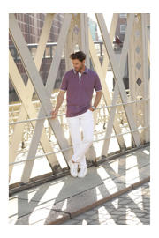 thumbnail: Babista regular fit polo met contrast bies Plus Size - lila