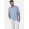 Babista regular fit polo met contrastbies Plus Size - lichtblauw